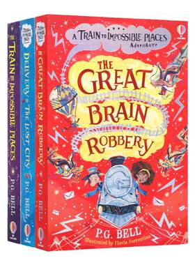 Usborne英文原版 Train to Impossible Places 系列3本前往不可能的地方的火车 尤斯伯恩少儿课外阅读章节小说奇幻故事平装书读物