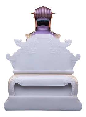 新款彩绘汉白玉紫薇大帝神像