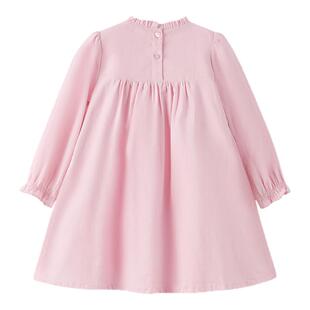 PawinPaw卡通小熊童装25年秋季新款女宝宝A字版甜美全棉连衣裙