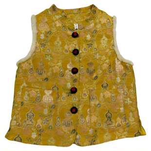 小暖阳~绝美!秋冬新中式国风马甲外套时尚夹棉保暖背心复古马夹女