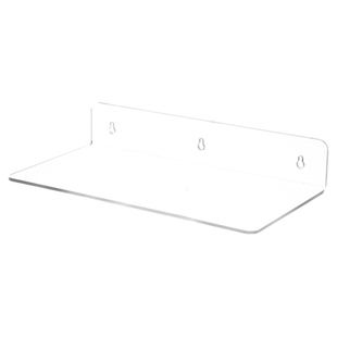 亚克力置物架墙上隔板透明免打孔L挡板收纳挂墙卫生间壁挂展示架