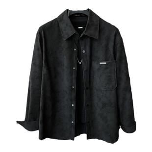 高级感麂皮衬衫男士宽松2026春季休闲百搭潮流长袖皮外套时尚春装
