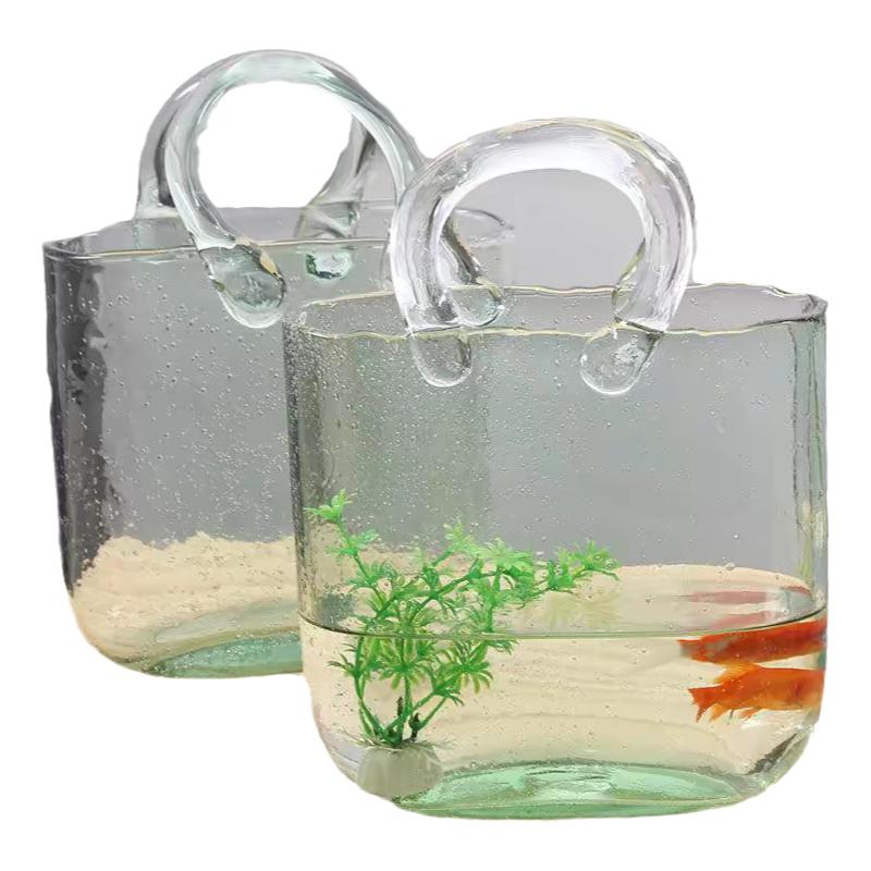 高级感手套玻璃花瓶ins风