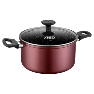 爱仕达汤锅家用燃气不粘锅具电磁炉火锅炖锅加厚煮粥锅小蒸锅奶锅