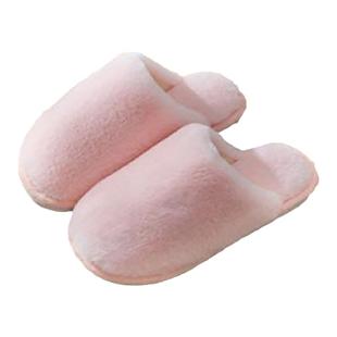 26新款粉色仿兔毛毛绒棉拖鞋女秋冬季家居家用软底情侣室内拖鞋男
