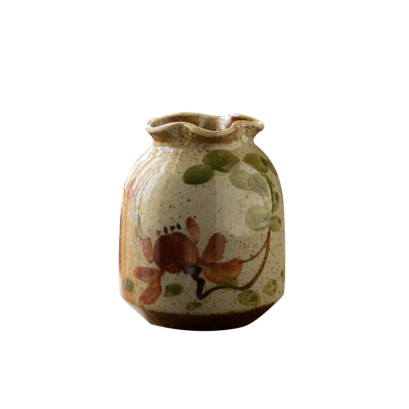 客厅家居装饰品插干花器粗陶复古