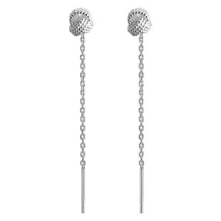 S999纯银正品如意结耳线女流苏足银耳环2025新款爆款秋冬耳饰耳坠