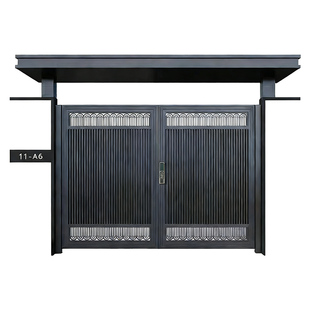 铝合金庭院门头门顶户外铝艺门楼农村自建房官帽铝艺大门花园门