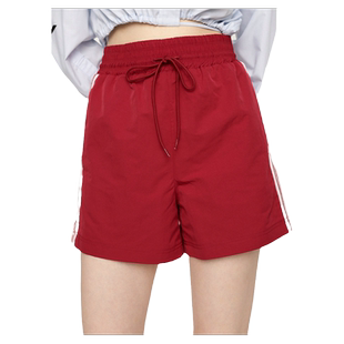 SLY 春季运动风撞边高腰短裤宽松休闲裤女030HSZ31-0521