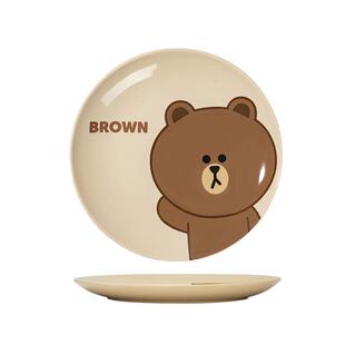 布朗熊卡通陶瓷餐具吃米饭碗家用可爱碗碟新款汤碗儿童7寸拉面碗