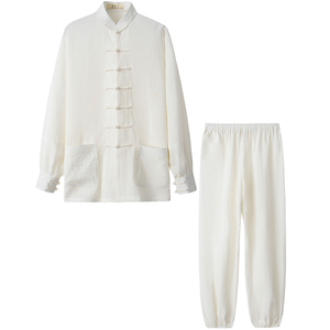 弘岳武当太极服练功服2024新款夏天亚麻太极服女武当山道服棉麻男