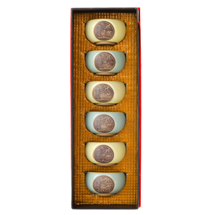 高端开片汝窑茶杯品茗杯套装6只家用裂纹功夫茶具茶碗陶瓷主人杯