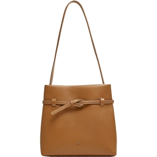 TATA复古棕色水桶包女士包包单肩包斜挎包他她2025夏新款X3437BX5