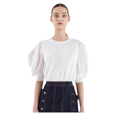 CISSONNE赛颂艾草棉抗菌面料精致简约修身衬衫女