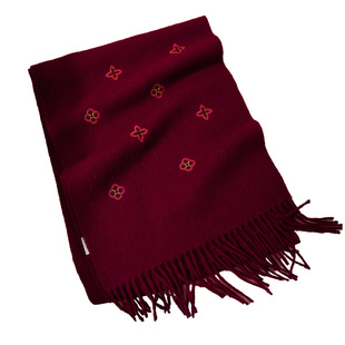 红色羊毛围巾送妈妈本命年披肩2026新款冬季安哥拉红围脖马年送礼