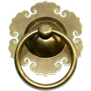 中式大门拉手仿古窗户格扇纯铜门环民宿包间门圆环拉环铜门钹把手