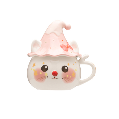 可爱魔法猫咪陶瓷马克杯女生生日礼物送闺蜜精致实用的小礼品女孩