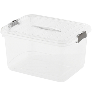 高透明收纳箱特大号家用衣服整理箱塑料储物箱加厚带提手收纳盒子