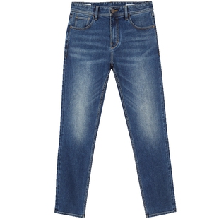 杰克琼斯男装春新款潮流百搭个性刮痕直筒弹力舒适休闲牛仔裤裤子