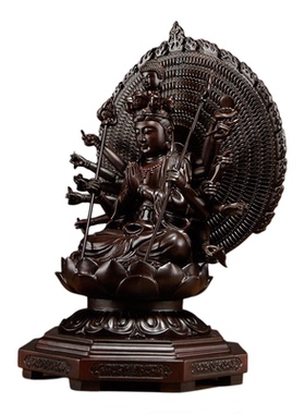 定制黑檀木雕千手观音菩萨