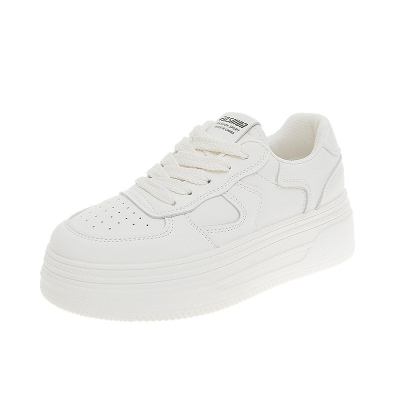 真皮软底透气小白鞋子女鞋2026夏季新款厚底板鞋休闲运动增高单鞋