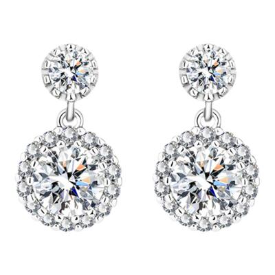 防过敏纯银耳环2025新款爆款高级感莫桑钻耳钉轻奢耳坠耳饰女超闪