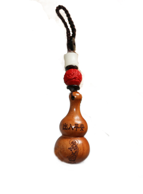 桃木吊坠手把件汽车钥匙扣小葫芦