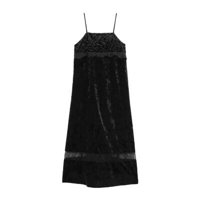 RAYBEAMS丝绒吊带连衣裙