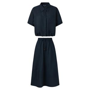 POLOWALK女式短袖衬衫2026夏季新品女装优雅简约百搭显瘦两件套
