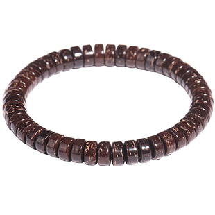 海南原生态椰壳药片手串隔片隔珠文玩金刚星月菩提手链男女配饰