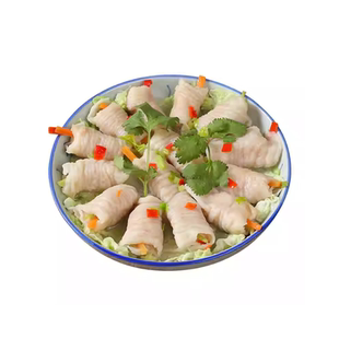 潮汕手工鱼册正宗汕头达濠纯鱼卷鱼皮饺子特产美食鱼皮册火锅食材