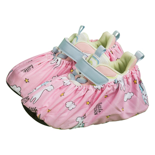 儿童布鞋套家用室内可反复洗使用厚防滑底卡通小学生电脑机房脚套