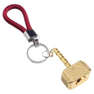 复仇者联盟钥匙扣 男士雷神之锤陀螺汽车钥匙挂件 金属编织钥匙链