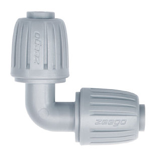 植客zeego 6012主管弯头PE16微喷滴灌溉设备系统喷淋水管活接配件