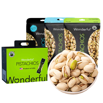 【自营】wonderful万多福盐焗开心果无漂白原色开心果坚果零食