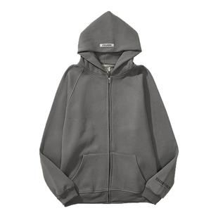 FOG复线拉链连帽卫衣男女ESSENTIALS高街宽松潮流情侣毛圈外套男