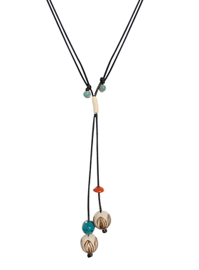 波西米亚风莲花菩提珠项链秋冬百搭复古新中式毛衣链2025新款爆款