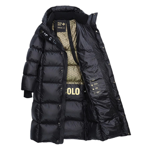啄木鸟冬季超厚防寒保暖中长款鹅绒服男士2026新款黑金羽绒服情侣