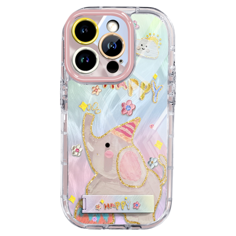 赵露思同款适用苹果16pro手机壳超火iPhone15promax油画大象14高级感13羽纱渐变17p小众12可爱男女11透明plus
