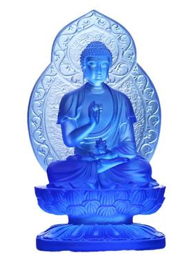 琉璃药师佛家居佛堂供奉佛像