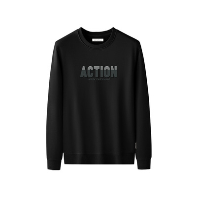 马克华菲休闲百搭圆领长袖卫衣男