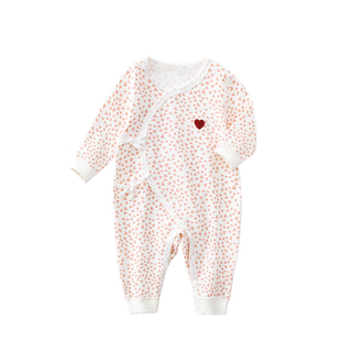 娃丽比婴儿满月服长袖新生的儿连体衣服男女宝宝百天衣服纯棉春秋