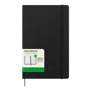 【可定制】Moleskine 无日期12个月经典周记笔记本硬面计划规划本大型日记日程手账本生日礼物