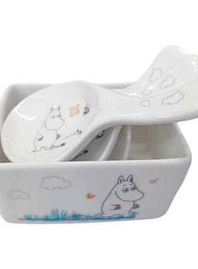 韩国姆明moomin陶瓷餐具托