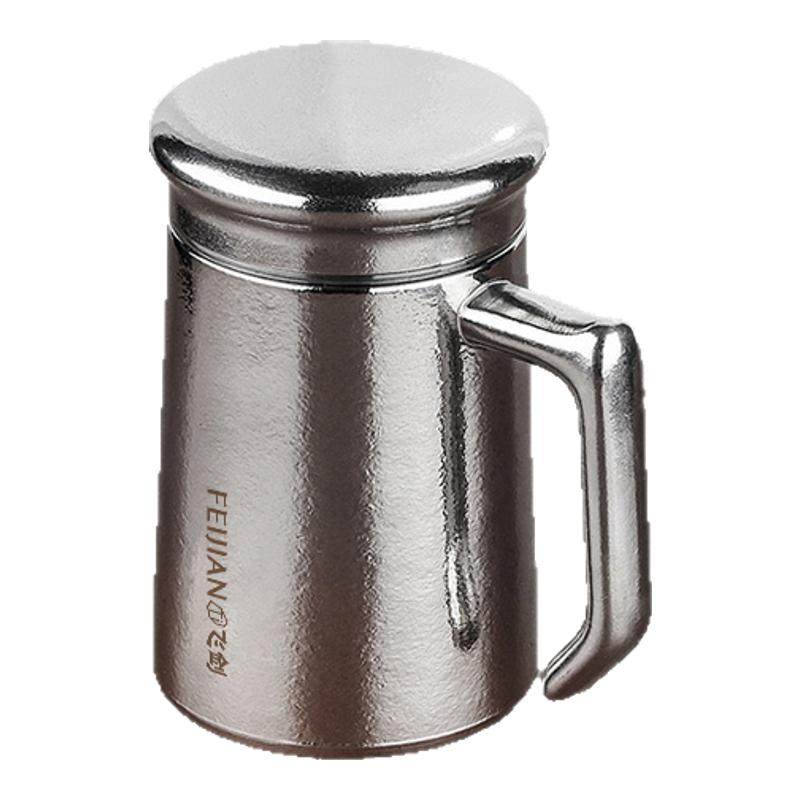 【官方正品】飞剑纯钛办公杯双层保温茶杯高端礼品杯老板杯礼盒装