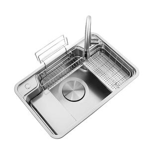 普乐美水槽日式大单槽3D纳米压纹洗菜盆304不锈钢洗碗池台下盆