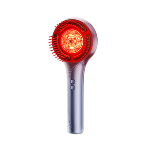 博拉利头皮按摩梳电动养发护发红光精油导液抓揉梳舒缓头部按摩器