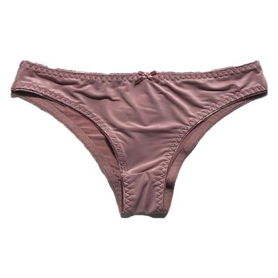 纯色简约风低腰冰丝三角裤透气