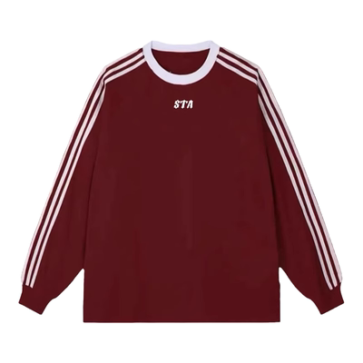 STA秋冬基础织带长袖t恤情侣卫衣