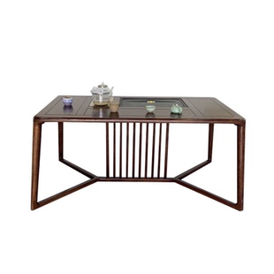 榆木实木茶桌椅组合中式原木茶室功夫茶台家用茶几禅意阳台泡茶桌